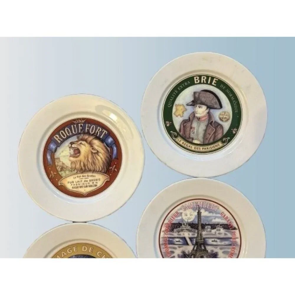 Set os 4 Restoration Hardware Advertising Label Cheese Plates